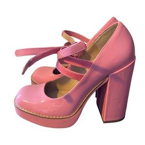 Steve Madden pink patent Barbie maryjanes